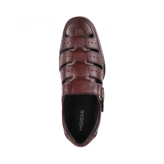 Mochi Men Maroon Casual Sandals (SKU: 18-1411-44-40)