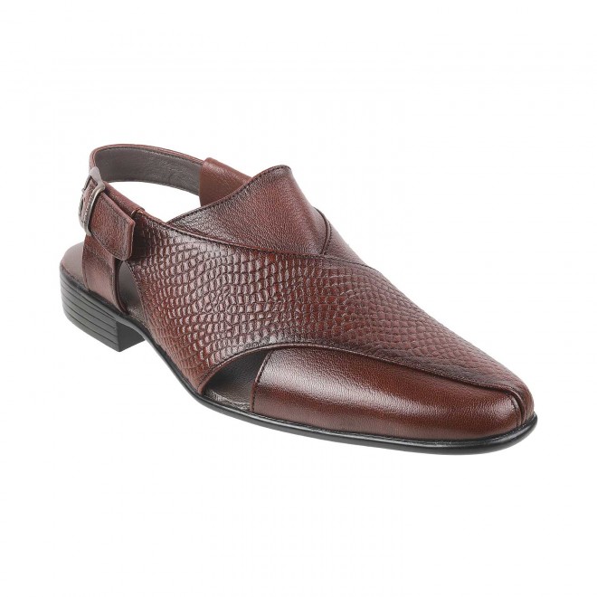 Mochi Men Maroon Ethnic Pathani Sandals (SKU: 18-1414-44-40)
