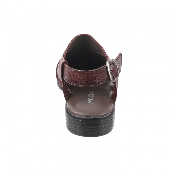 Mochi Men Maroon Ethnic Pathani Sandals (SKU: 18-1414-44-40)