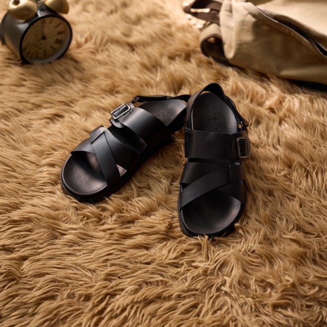 Mochi Men Black Casual Sandals (SKU: 18-1604-11-40)