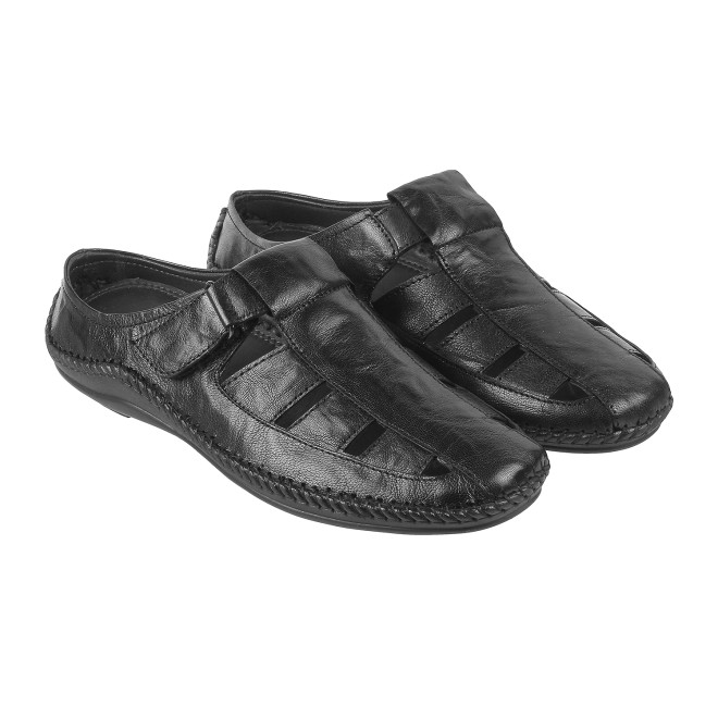 Mochi Men Black Casual Slip Ons