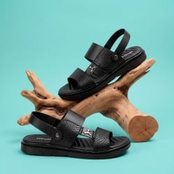 Mochi Men Black Casual Sandals