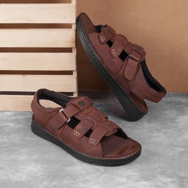 Men Brown Casual Sandals