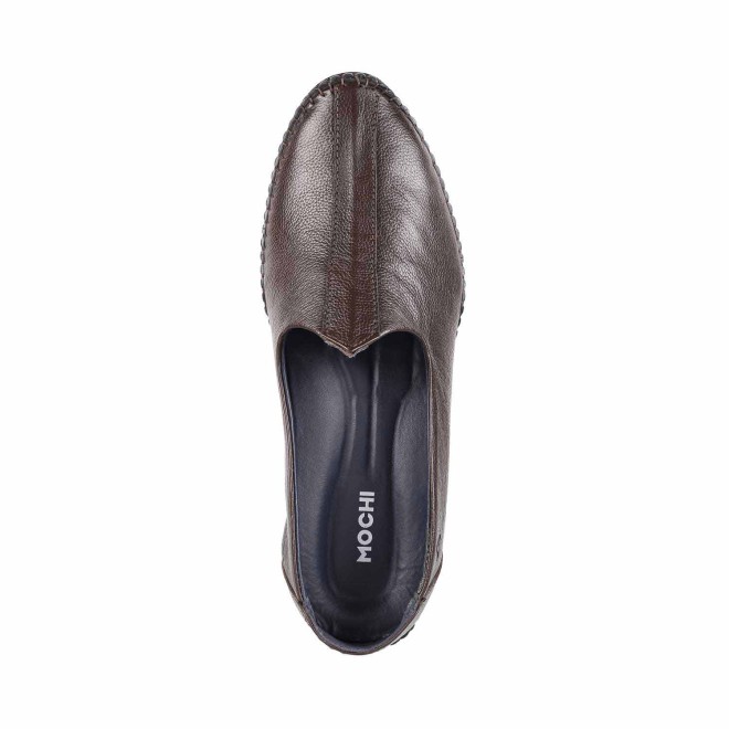 Mochi Men Brown Ethnic Jutis (SKU: 18-943-12-40)