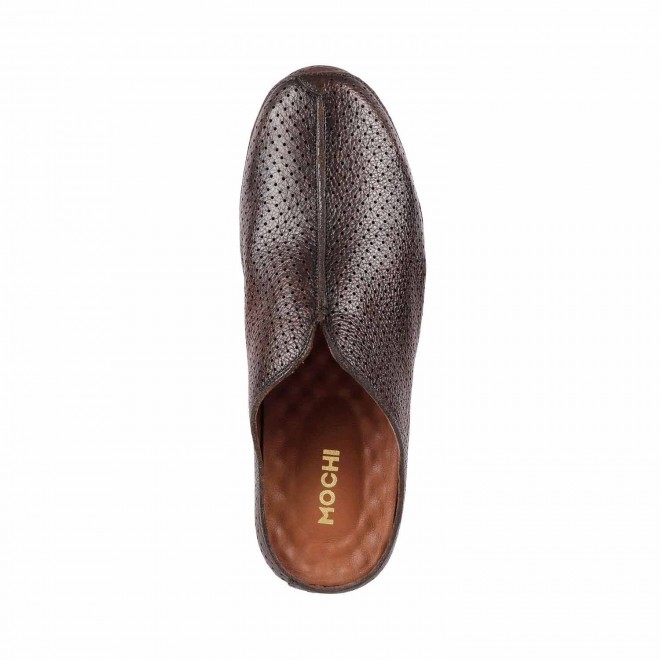 Mochi Men Brown Casual Slip Ons (SKU: 18-953-12-40)