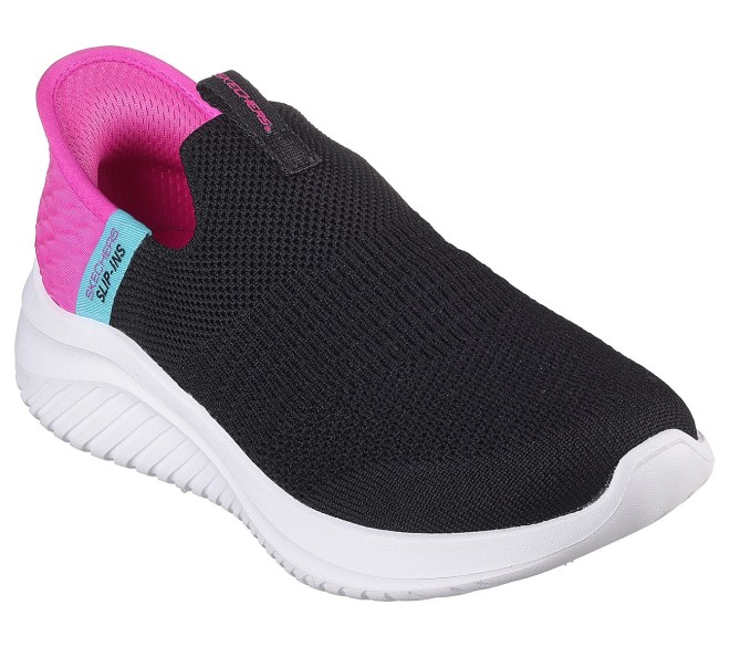 Skechers Kids Unisex Black-Multi Casual Sneakers