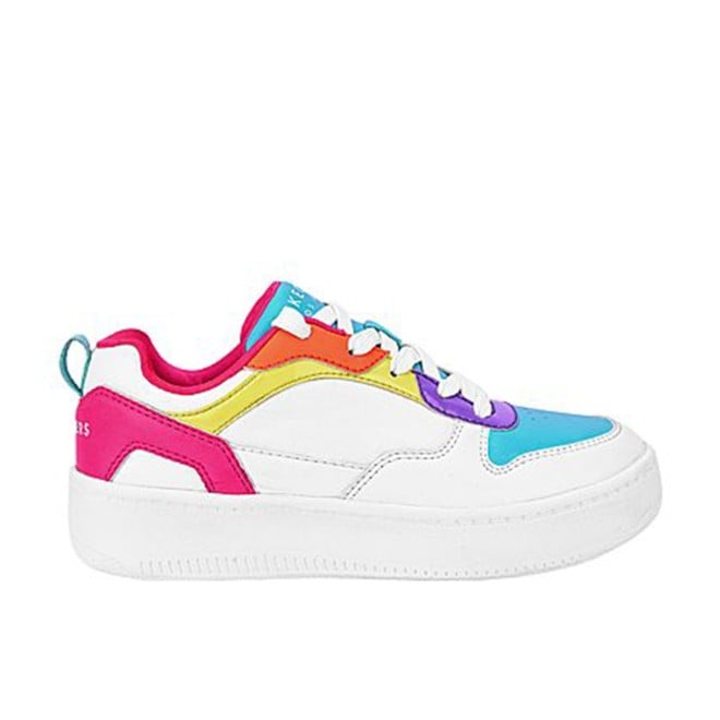 Skechers Girls White-multi Casual Sneakers