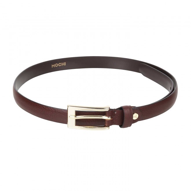 Mochi Women Brown Womens Belts Pin Buckle