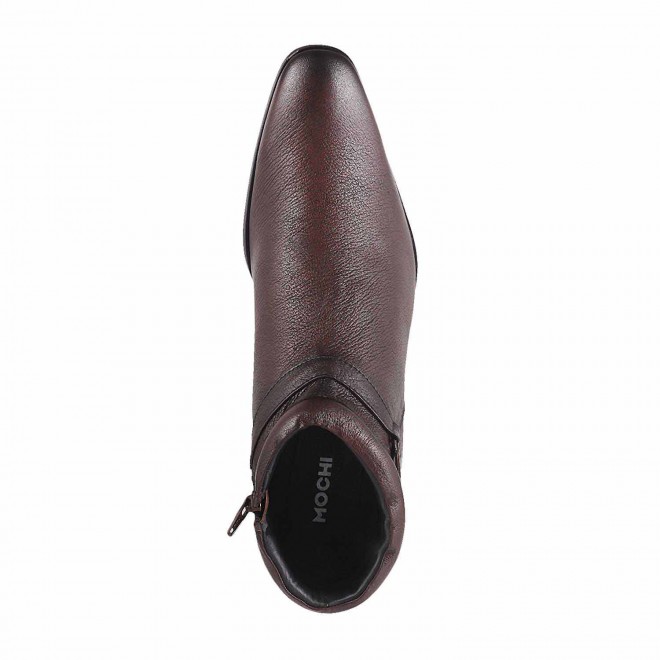 Mochi Men Brown Formal Boots (SKU: 19-2396-12-40)