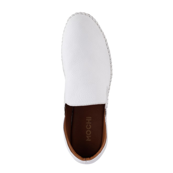 Mochi Men White Casual Moccasin (SKU: 19-3841-16-40)