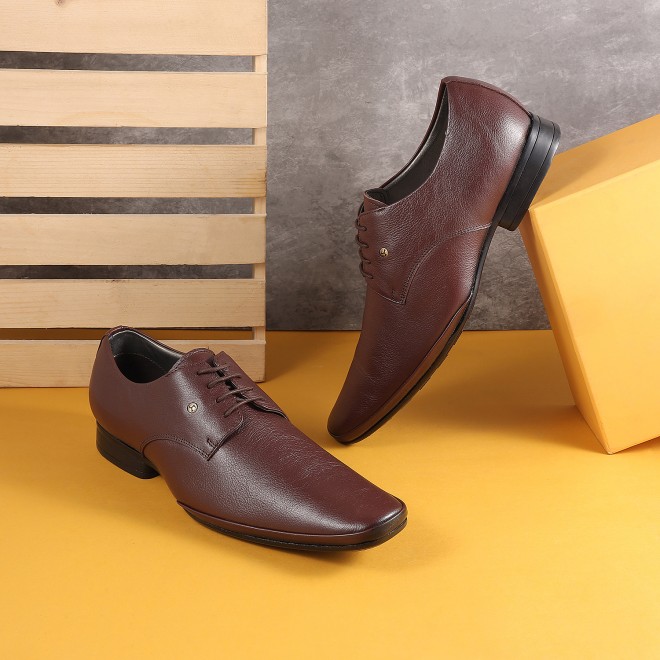 Mochi Men Brown Formal Lace Up