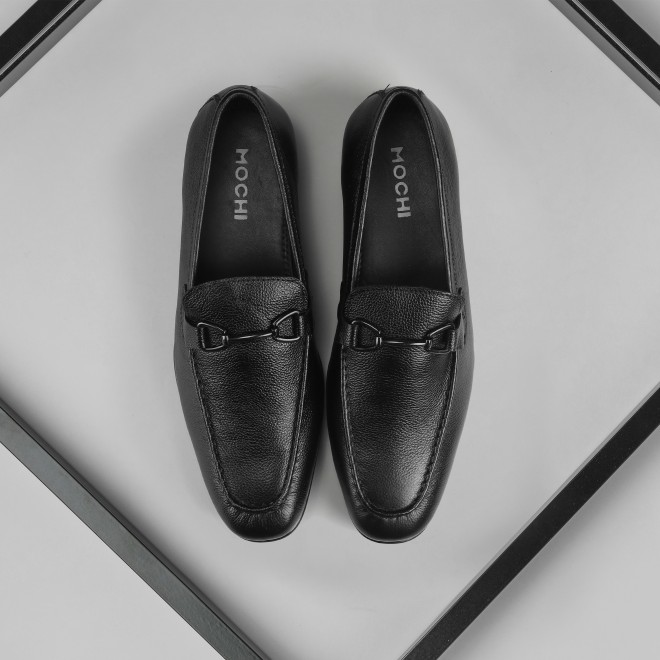 Mochi Men Black Formal Moccasin