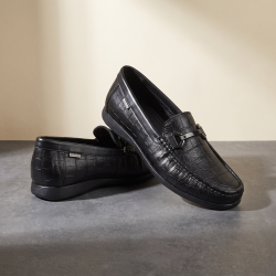 Mochi Men Black Formal Slip-Ons