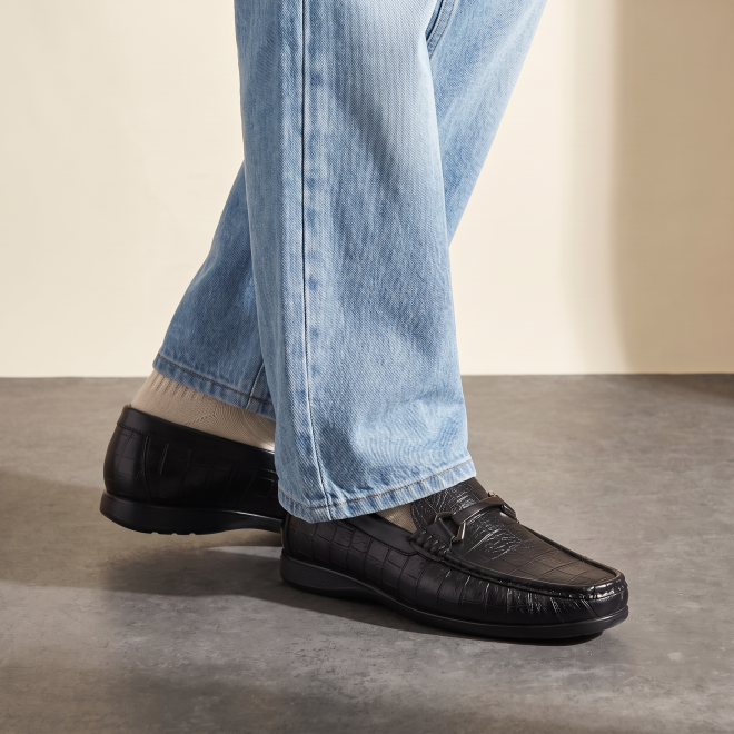 Mochi Men Black Formal Slip-Ons (SKU: 19-436-11-40)