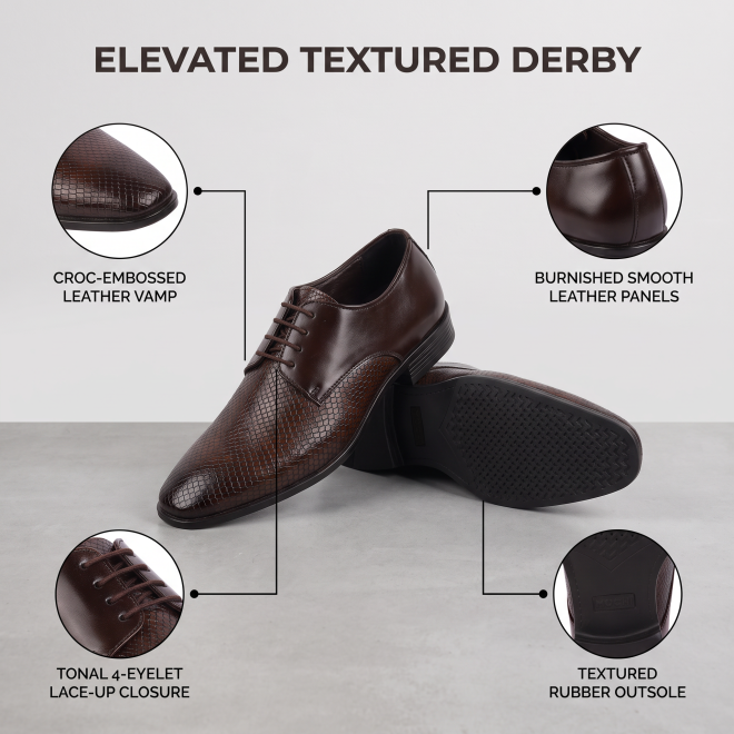 Mochi Men Brown Formal Lace-Up (SKU: 19-442-12-40)
