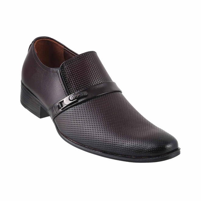 Mochi Men Maroon Formal Moccasin (SKU: 19-4428-44-40)