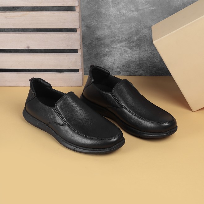 Mochi Men Black Formal Slip-Ons