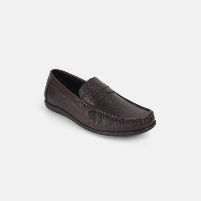 Mochi Men Brown Casual Loafers