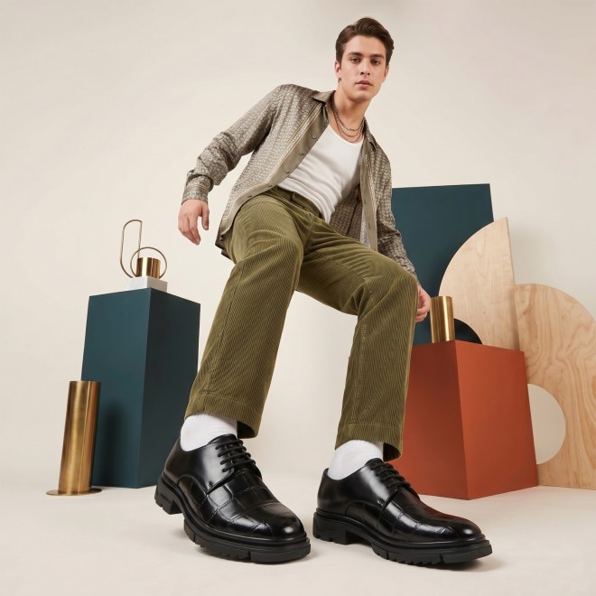 Mochi Men Black Formal Lace Ups (SKU: 19-625-11-41)