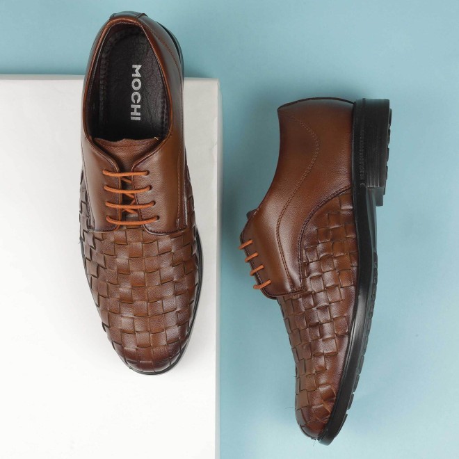 Mochi Men Tan Formal Lace Ups