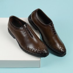 Mochi Men Brown Formal Lace Ups