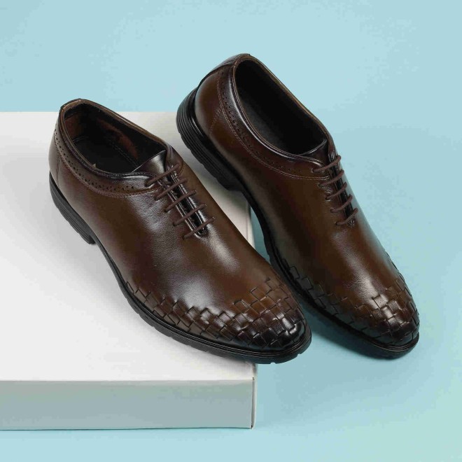 Mochi Men Brown Formal Lace Ups