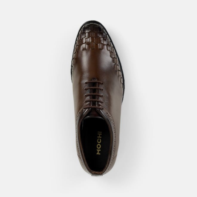 Mochi Men Brown Formal Lace Ups (SKU: 19-635-12-40)