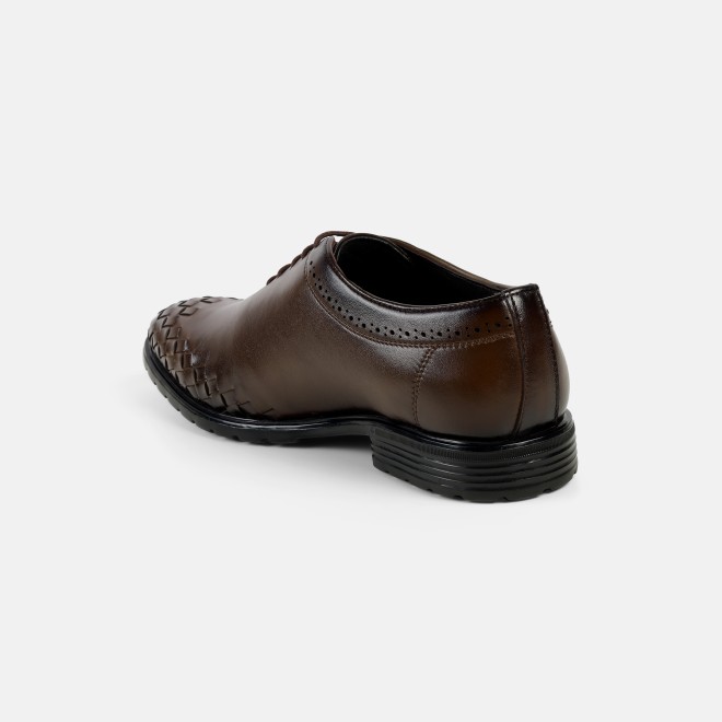 Mochi Men Brown Formal Lace Ups (SKU: 19-635-12-40)