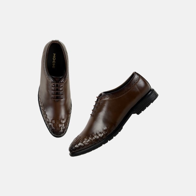Mochi Men Brown Formal Lace Ups (SKU: 19-635-12-40)