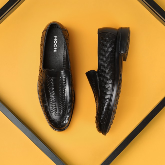 Mochi Men Black Party Moccasin