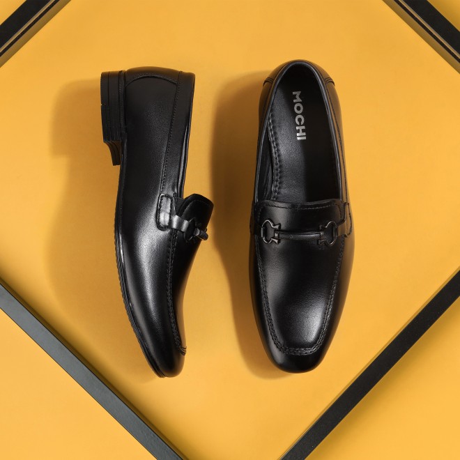 Mochi Men Black Formal Moccasin