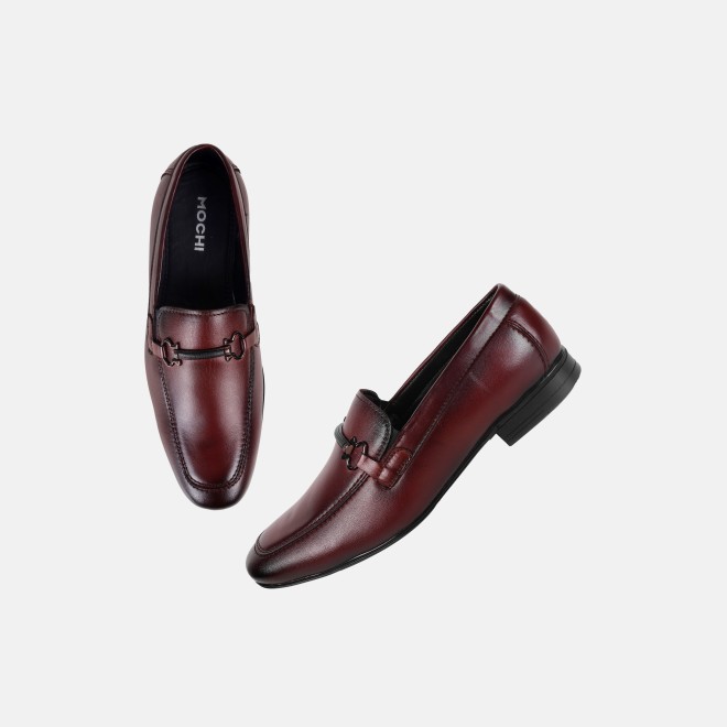 Mochi Men Maroon Formal Moccasin (SKU: 19-637-44-40)