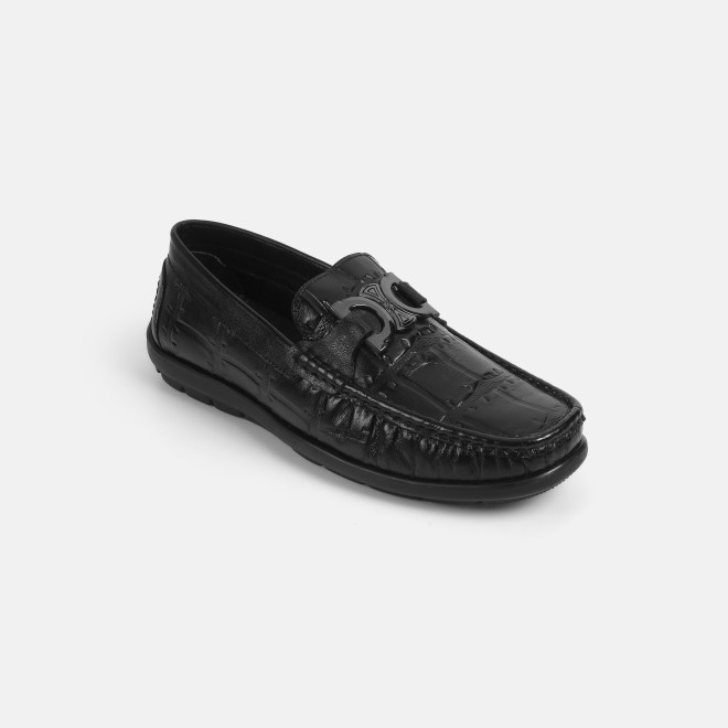 Mochi Men Black Casual Loafers