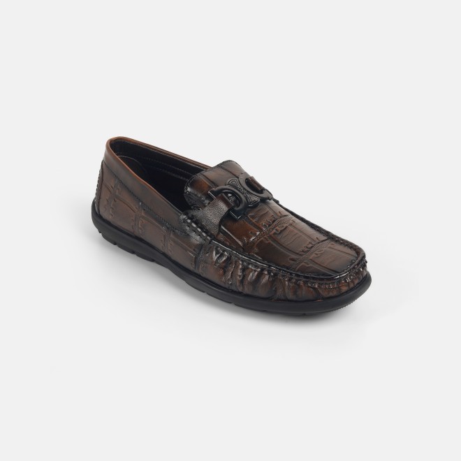 Mochi Men Brown Casual Loafers