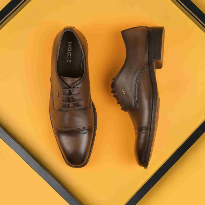 Mochi Men Brown Formal Lace Ups