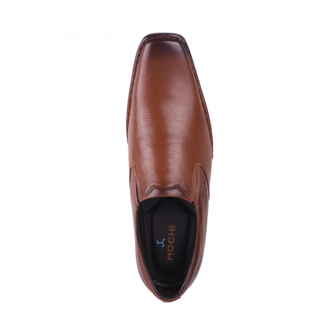 Mochi Men Tan Formal Moccasin (SKU: 19-6502-23-41)