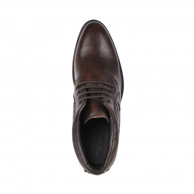 Mochi Men Brown Formal Boots (SKU: 19-6523-12-40)