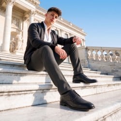 Mochi Men Black Formal Lace Up