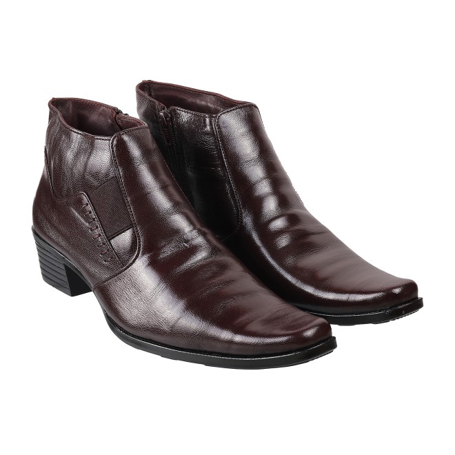 Mochi Men Brown Formal Boots