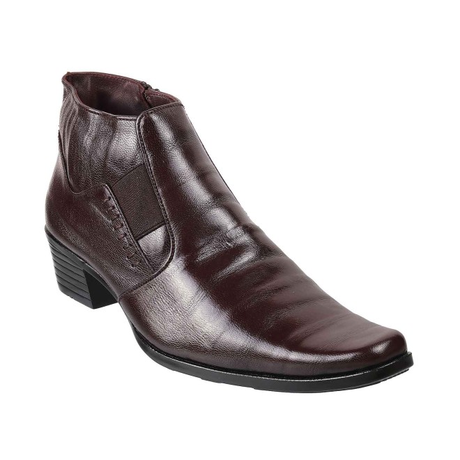Mochi Men Brown Formal Boots (SKU: 19-6650-12-41)