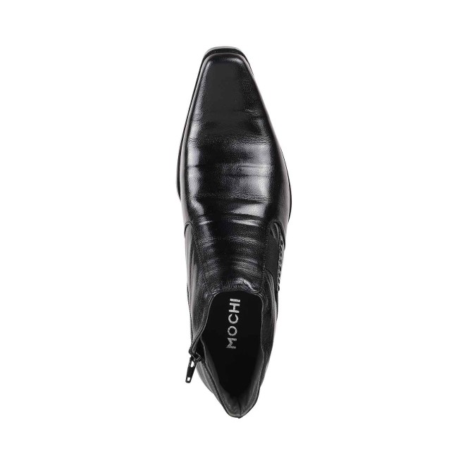 Mochi Men Black Formal Boots (SKU: 19-6650-11-41)