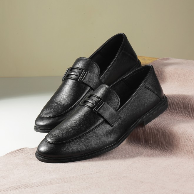 Mochi Men Black Formal Moccasin