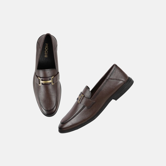 Mochi Men Brown Formal Moccasin (SKU: 19-670-12-40)