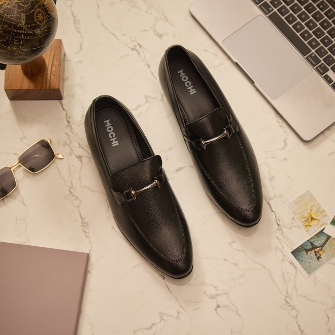 Mochi Men Black Formal Moccasin (SKU: 19-6701-11-40)