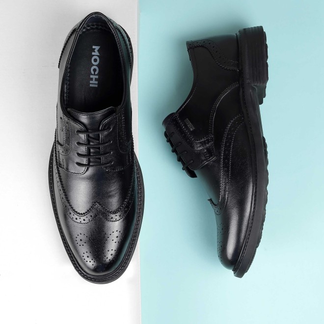 Mochi Men Black Formal Brogue
