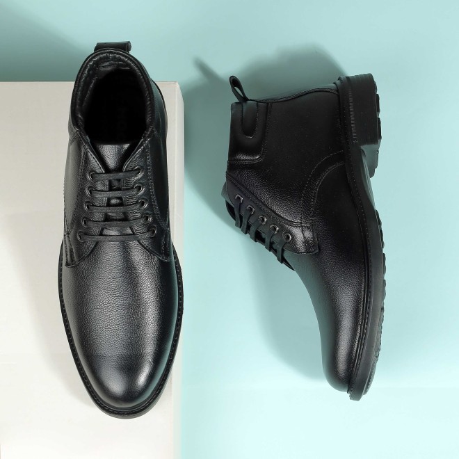 Mochi Men Black Formal Boots
