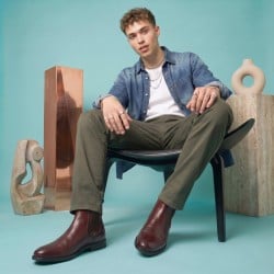 Mochi Men Maroon Party Boots