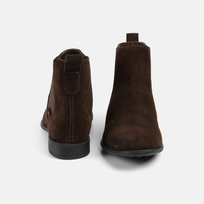 Mochi Men Brown Formal Boots (SKU: 19-692-12-40)