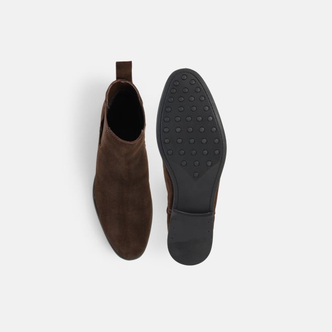 Mochi Men Brown Formal Boots (SKU: 19-692-12-40)