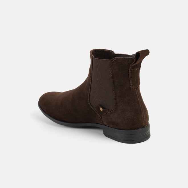 Mochi Men Brown Formal Boots (SKU: 19-692-12-40)
